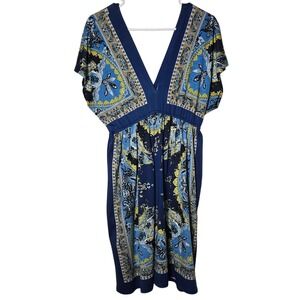 Bailey Girl Paisley Babydoll Mini Dress XL Boho Hippie Festival Y2K Summer Beach